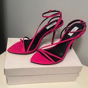 Reiss Vibrant Pink Strappy Heels